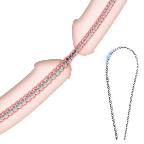 BDSMLOVE Dilator Harnröhre Edelstahl,600 MM Doppelkopf Harnröhren Dilatatoren Plugs Sexspielzeug,Penis Plug Prostata Stimulation erotisches Sex Spielzeug für die Gay Männer (Φ 6~8 MM)