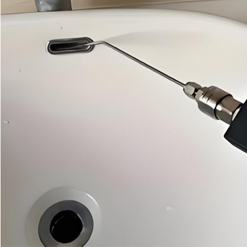Image of 7 Pieces Narrow-Space Cleaning Nozzle High Pressure Spray Cleaning Attachment Stainless Steel Washer Water Tube for Laundry Appliance L Curved Side