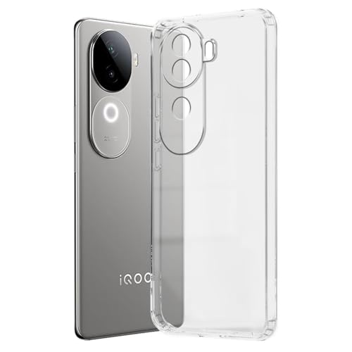 Image of Amazon Brand - Solimo Mobile Cover for Vivo V40e 5G / iQOO Z9s 5G (Soft & Shockproof Back Case with inbuilt Cushioned Edges), Clear