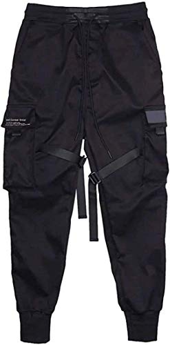 Astellarie Mens Casual Pants Multi-Pockets Fashion Cargo Joggers Gym Drawstring Long Pants