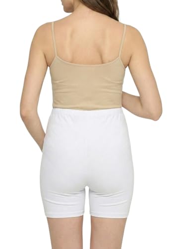 Image of Women's High Waist & Mid-Thigh Cotton Lycra Maternity Shorts|Pregnancy Panty|Maternity Panties Over The Belly for The Pre & Post Pregnancy