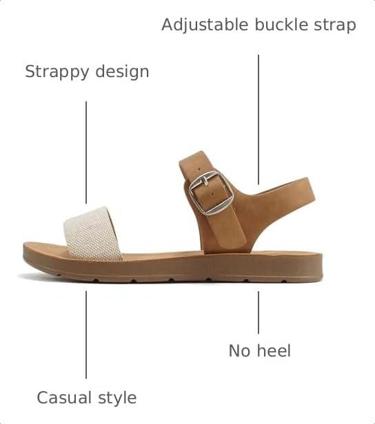 Image of Soda PLENTY ~ Women's Strappy Ankle Wrap Buckle Fashion Flat Sandals