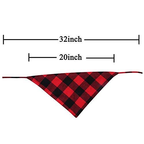 3 Pack Dog Bandana Plaid Reversible Triangle Bibs Scarf Accessories For Dogs Cats Pets Large #TOP3
