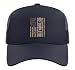 Best Bumpa Ever US American Flag Funny Grandpa Father's Day Trucker Hat with Adjustable Mesh Back, Navy Blue