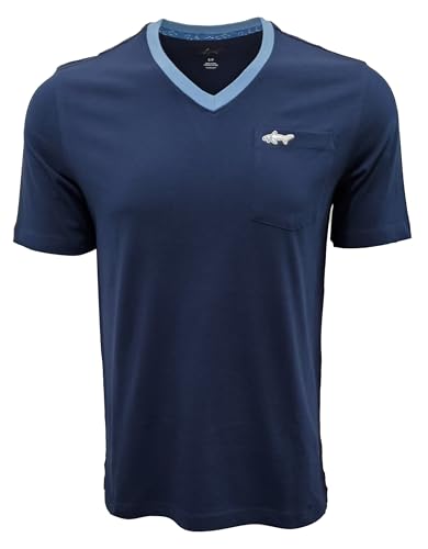 GREG NORMAN Men's V-Neck Shark Pocket T-Shirt