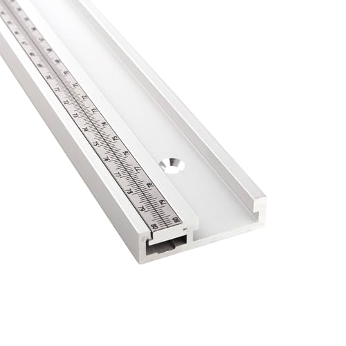 GIVIHGETI T Nut Schiene Gehrungsschiene mit Bewegliche Skala 45 Typ 800mm Schiene Aluminium T-Nut Führungsschiene DIY T-Nut Gehrungsschienenlehre für DIY Holzbearbeitungs Tischkreissäge Werkbank