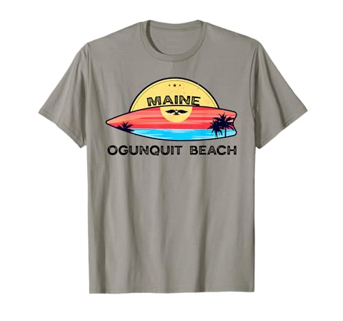Ogunquit Beach Maine Surfboard Beach Surfing T-Shirt