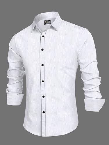 Image of Imported Popcorn Regular Fit Shirts for Men Cotton White, Medium