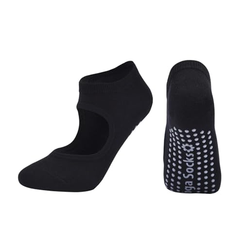 Chaussettes yoga antidérapantes femme respirantes avec semelle grip silicone