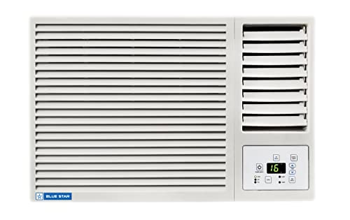 Image of Blue Star 0.8 Ton 4 Star Fixed Speed Window Ac (Copper, Turbo Cool, Humidity Control, Fan Modes - Auto /High /Medium /Low, Hydrophilic Blue Fins, Dust Filter, Self-Diagnosis, Wfa409Gl,White)