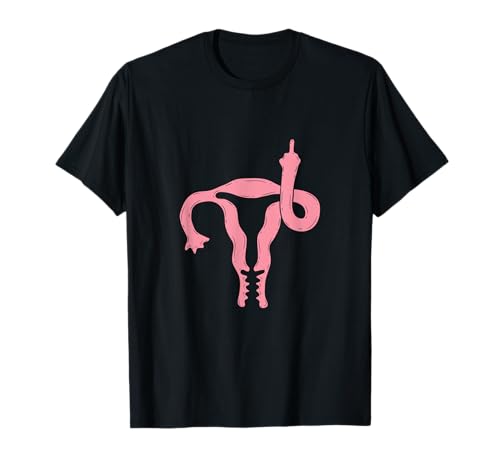 Uterus Shows - Regalo feminista de dedo medio Camiseta