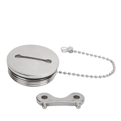 SUNGOOYUE Tapa de Llenado de Cubierta de Barco de 2.0 in, Tapa de Tanque de de Acero Inoxidable 316 con Llave, Hardware Marino Pulido para Yates, Caravanas, Camiones RV, Diseño a Prueba de Fugas,