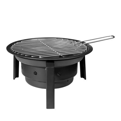 Cocina para barbacoa de camping y patio trasero con patas plegables, multifuncional, para carne a la parrilla, té hervido, carbón