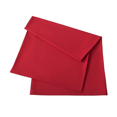 WhatsBedding Body Pillow Cover Cotton Fabric, Long Pillowcase Breathable & Skin-Friendly, Envelope Closure - Red (20x54 inch)