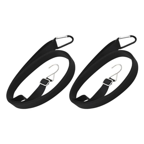 Cordes élastiques noires pour housse de voiture : lot de 2 tendeurs de fixation en caoutchouc