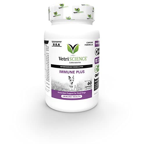 VetriScience Immunity Health Easy-Open Capsules, Supplement for Small Dogs, Cell Advance Immune and Allergy Support with Antioxidants, Hypoallergenic Formula, 60 Count