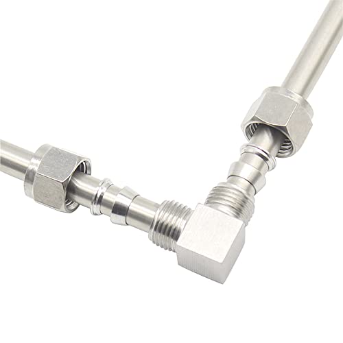 Pysrych SS304-65-4 304 Stainless Steel Compression Tube Fitting, 90 Degree Elbow thumb #5