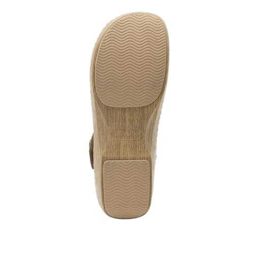 Image of Alegria Women's Onika Leather Wood Grain Mary Jane Shoes
