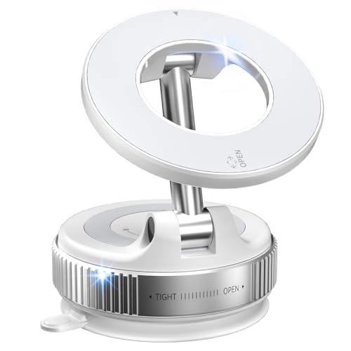 CloudValley Magnetic Car Phone Mount, [Compatible with MagSafe] 360° Adjustable Foldable Holder for Dashboard, 80LBS Suction & 2800gf Magnet, Car Accessories for iPhone 16 Pro Max 15 14, White by CloudValley - Used condition - US$11.67