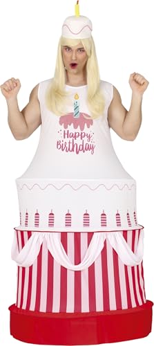 Fiestas GUIRCA Disfraz Pastel de Cumpleaños para Hombre Talla L 52-54