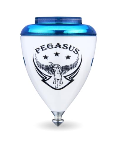 SPACE TROMPOS   Pegasus Punta Fija Acero, Tapa Color Azul, Incluye Cuerda