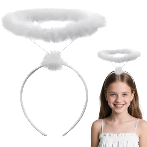 Haarreif Heiligenschein weiß Engel, Halloween Engel Haarreif Engelskostüm, Haarschmuck für Engel,...