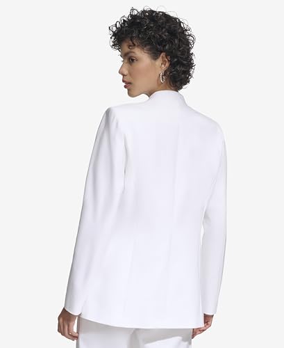 Calvin Klein Women's Stand Up Collar Open Front Structured Long Sleeve Jacket3