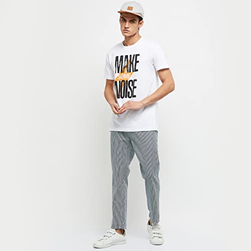 Image of Max Men's Printed Slim Fit Crew Neck T-Shirt