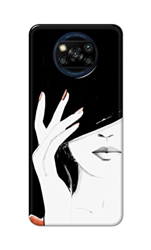 Image of PRINTFIDAA Photo of Beautiful Girl Hard Back Cover for Poco X3 Back Cover -(P6) KAT1005