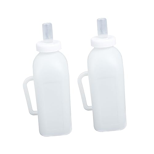 Angoily 2sets Feeding Bottle for Newborn Puppies Kitten Milk Bottle Calf Milk Feeder Silicone Pet Use 2pcs*2