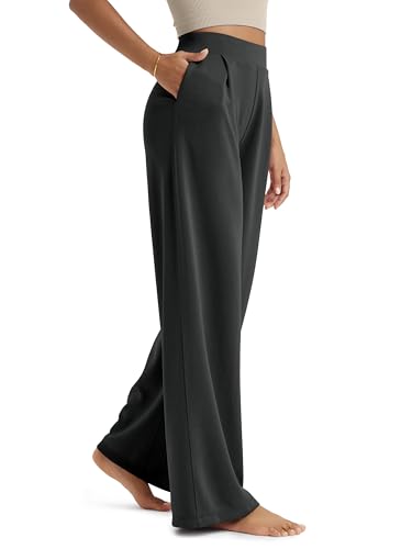 Image of ODODOS Modal Soft Wide Leg Pants for Women High Waist Casual Relaxed Pants with Pockets-27 /29 inch / 31 inch Inseam