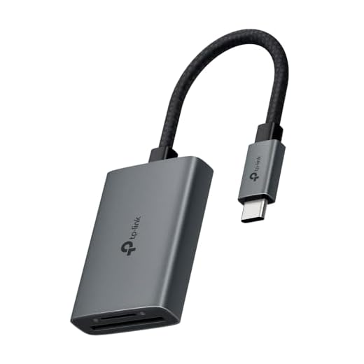 TP-Link UA430C SD Memory Card Reader, USB C to SD and microSD up to 2 TB, USB 3.0, UHS-I 200 MB/s, Simultaneous Read and Write of Two Cards