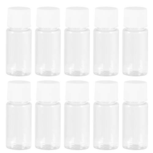 Preisvergleich Produktbild Minkissy 25 Stück Mini Plastik Flaschen Leere Nachfüllbare Reiseflaschen Kosmetik Hygiene Reinigung Flüssigkeiten Shampoo Lotion Seifenspender Flaschen 10ml