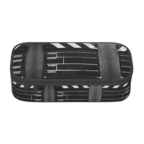 GFXEDSAH Estuche para lápices con estampado de película clásica, estuche organizador de tela Oxford, estuche multiusos para lápices, Black, Talla única, Funda para llave