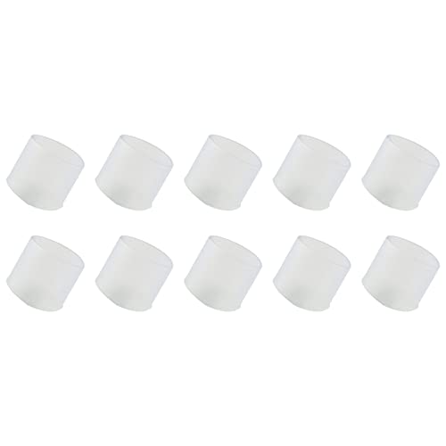 METALLIXITY Chair Leg End Cover (16mm Dia) 8Pcs, PVC Furniture Feet Caps Floor Protector - for Sofa Table Patio Chairs Clear