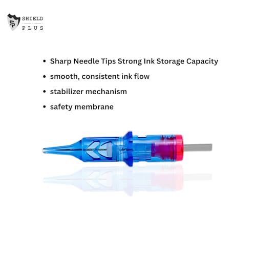 Image of 14RS Round Shader Tattoo Cartridges - Shield Plus Sterile & Disposable (5-Count)