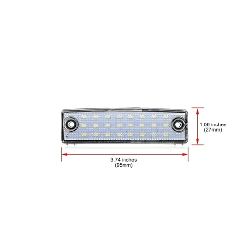 Luz LED para placa matrícula coche Toyota 4Runner 1996 a 2022 blanca 2Uds 3