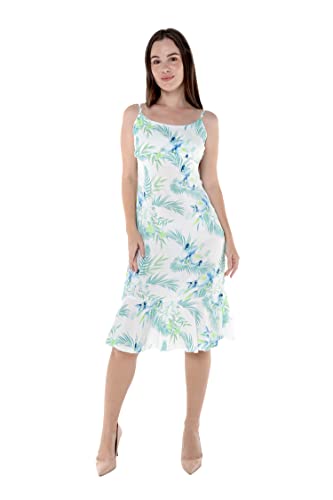 Hawaii Hangover Women's Hawaiian Mermaid Ruffle Dress Lotus and Orchid