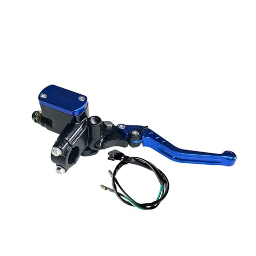 Levier de pompe hydraulique moto haut de gamme en aluminium bleu pour guidon 22 mm