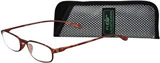 Select-A-Vision Flex 2 Lightweight Flexible Oval Frame Readers, Brown, 2.00