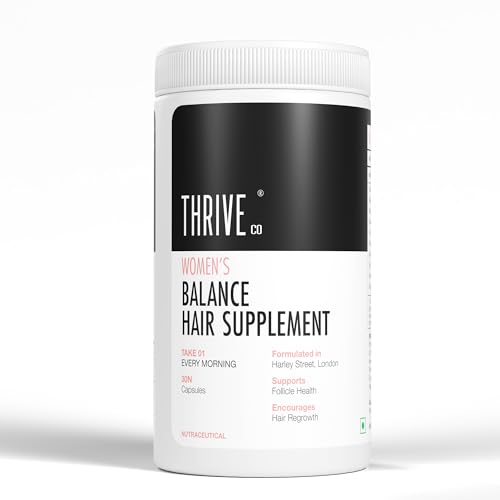 Image of ThriveCo Women's Balance Hair Supplement | For Stronger, thicker Hair | 100% Drug-Free, Multi vitamin Capsules | 30 Capsules