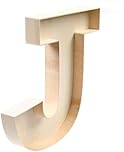 EMIGOS 22cm Wooden Fillable Letter J, Fillable Numbers and Shapes