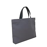 [エコライフ] B4 横型 エコバッグ マチ6cm 7.8L 日本製 想定重量3kg 弱撥水 帆布 8号 (65cm 30mm巾, 3 ダークグレー)