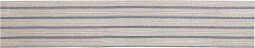 Piper Classics Doylestown Blue Table Runner With Appliqued Grain Sack Stripe, 13" X 72" Long, Blue & Cream, Rustic Farmhouse Table Runner, Vintage, Cottage, Country Kitchen Décor #TOP2