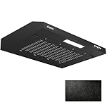 CIARRA CBCB6903 Cappa Aspirante 60cm - Sottopensile & Montaggio a Parete - 3 Velocità - Filtro in Metallo - Modalità Doppia - Nero Opaco - Facile Installazione