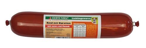 Kiebitzmarkt Lieblingswurst Rind mit Karotten Hundefutter Nassfutter (400 g)