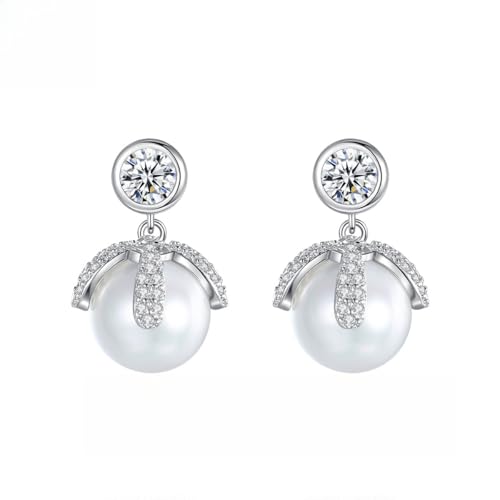 Boucles d'oreilles moissanite en or 14K style français élégant