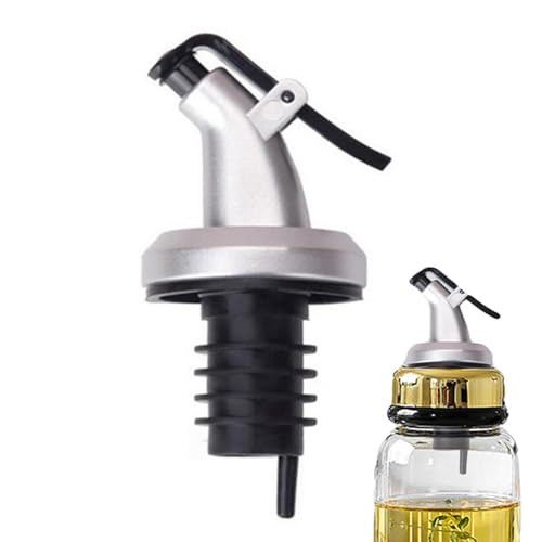 Vertedor de acero inoxidable para aceite de oliva, vinagre, vino y alcohol | Vertedor multiusos para botellas de licor – Accesorio práctico para cocina, bar, servicio de mesa, restaurante