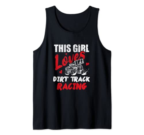 Sprint Car Racing Lover Esta chica ama Dirt Track Racing Camiseta sin Mangas