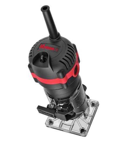 Image of Kress KU602 550W 6.35mm Palm Router | Compact Wood Trimmer with 33,000 RPM Speed, Dustproof Design, Air Duct Cooling & External Carbon Brushes | Lightweight Router with Guide Accessories